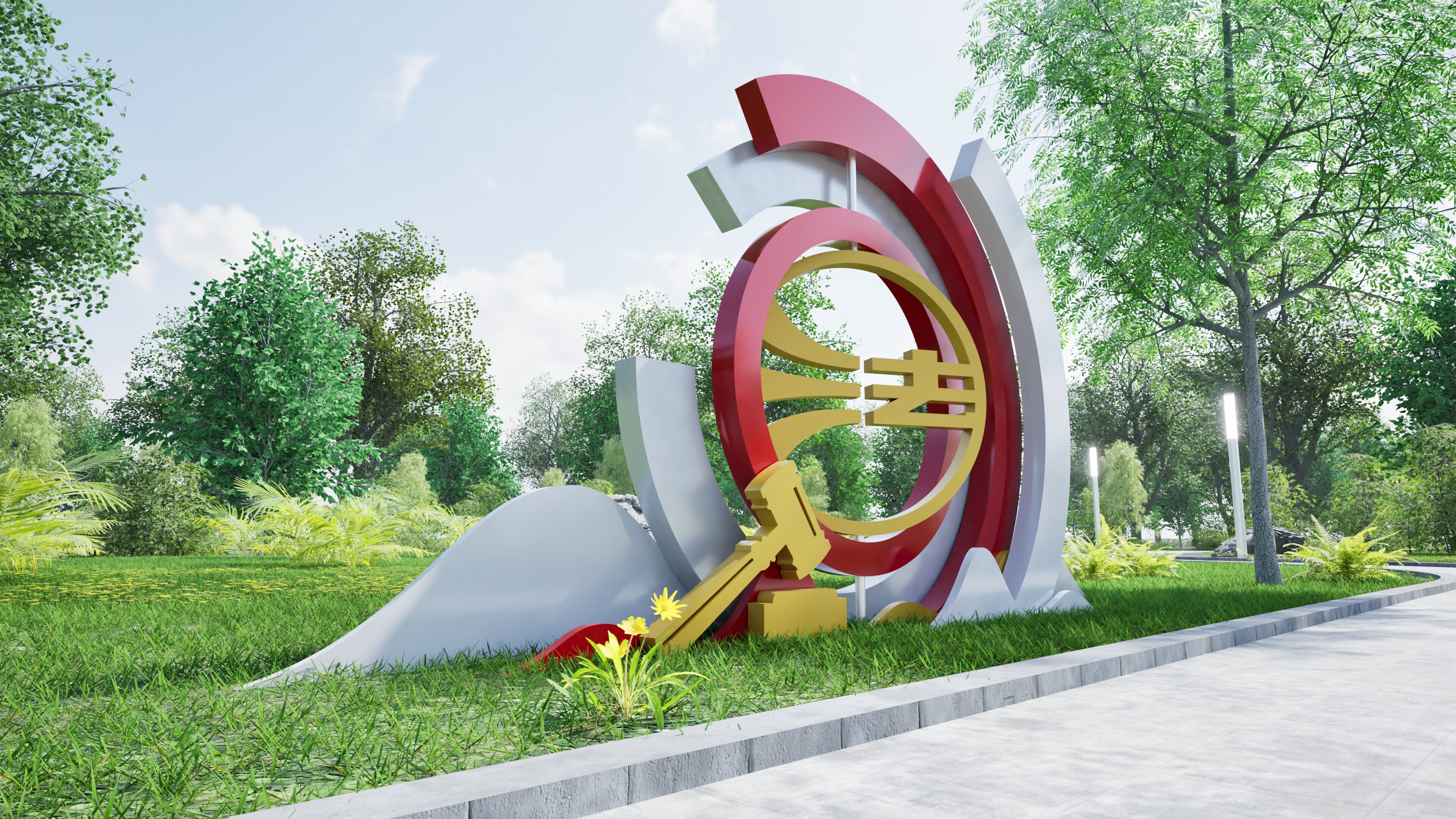 户外法治主题文化宣传栏雕塑